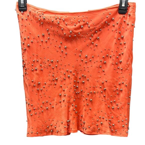Rachel Comey Beaded Accent Mini Skirt in Orange NWT Size 8 - Picture 4 of 7